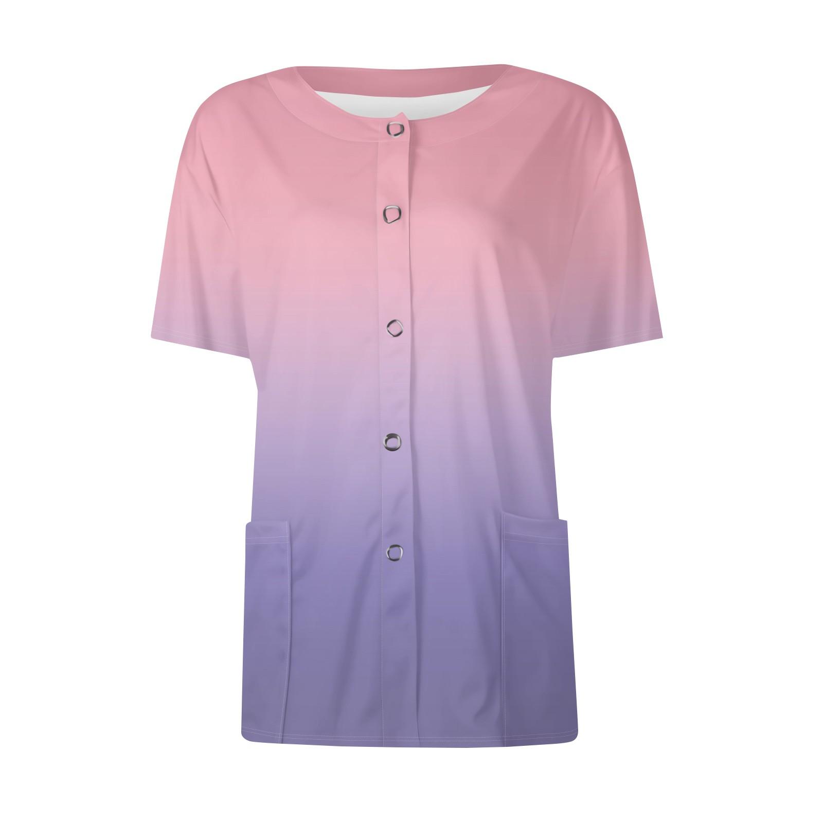 

Женские карманы с короткими рукавами и рисунком, воротник-стойка с рабочим принтом, однобортная защитная одежда, куртка-кардиган, топ XXXXL