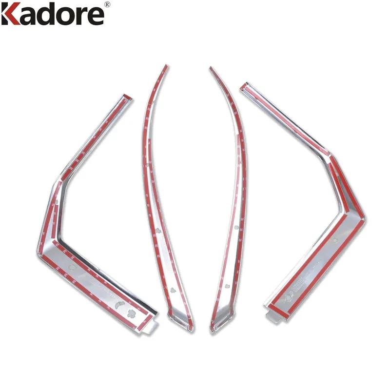 For Mitsubishi Delica D:5     Chrome Car Front Head Light Eyebrow Cover Trim Hedalight Eyelid Strip Accessories
