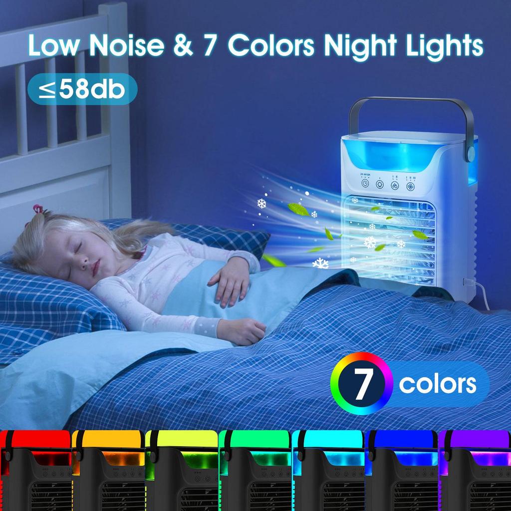 High-Power Air Cooler with Water and Ice Circulation for Home and Office