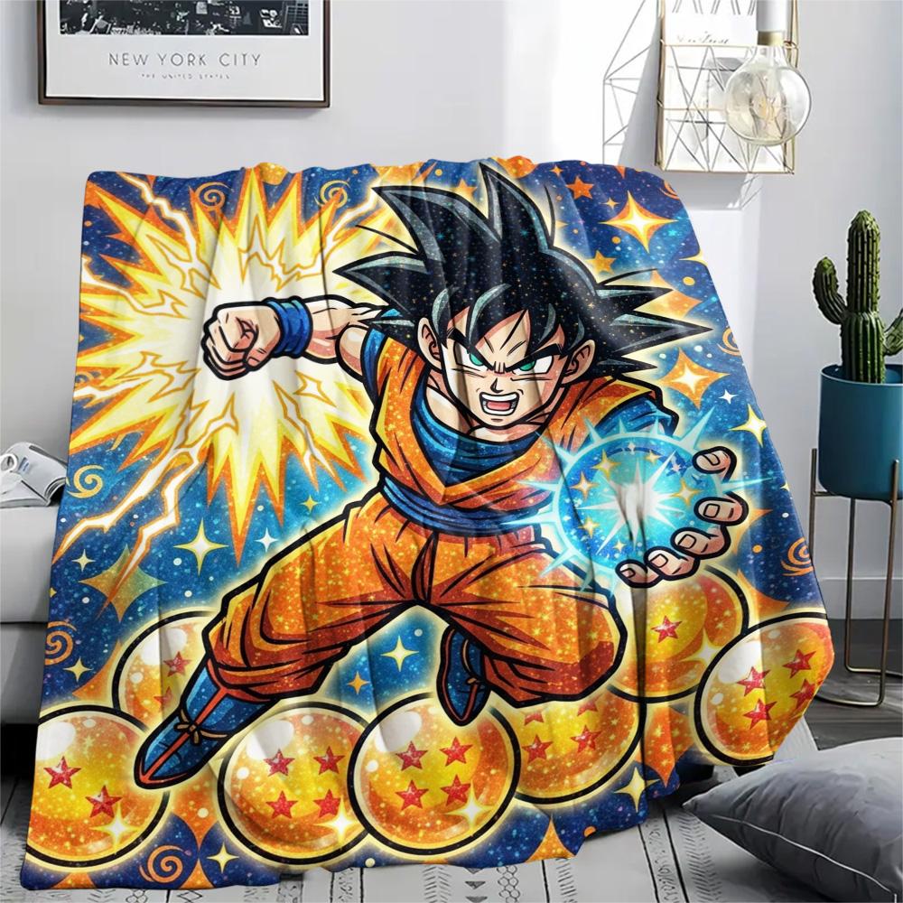 

Dragon Ball Goku Print Flannel Blanket, Ultra Soft High Quality All Seasons Warm Throw, Home Decor Cozy Blanket, Perfect Christmas Gift 80cm x 120cm