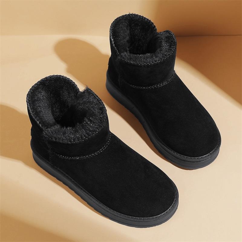 TUINANLE Neue klassische Mini-Schneestiefel. Kombination aus Schaffell Winter Modisch und Lässige Warme Stiefel