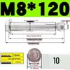Stainless Steel Expansion Screw: Hexagonal Head with Internal Expansion (304/201), Sizes M6, M8, M10, M12.