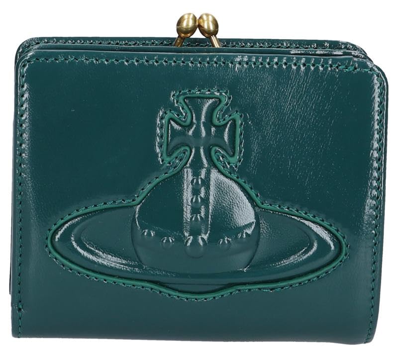 

Vivienne Westwood Shiny Leather Bifold FR Green Wallet, PKT, 5115002ZW, L008L, M402, Inlay, Orb. [Used] зелений