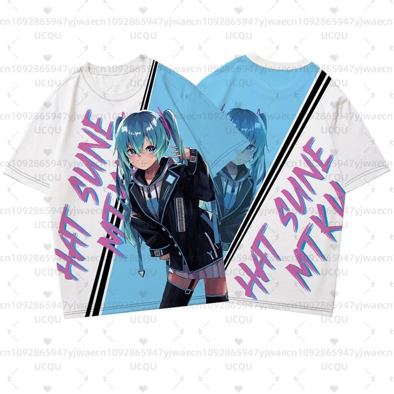 3D Printed Women's Short Sleeve T-shirt Summer Fashionable Casual Cute Hatsune Miku Hot Anime Fans T-shirt