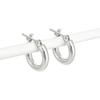 ESTELLE [Official] Women's Hoop Earrings, Platinum, 0202-2645-0019-0000