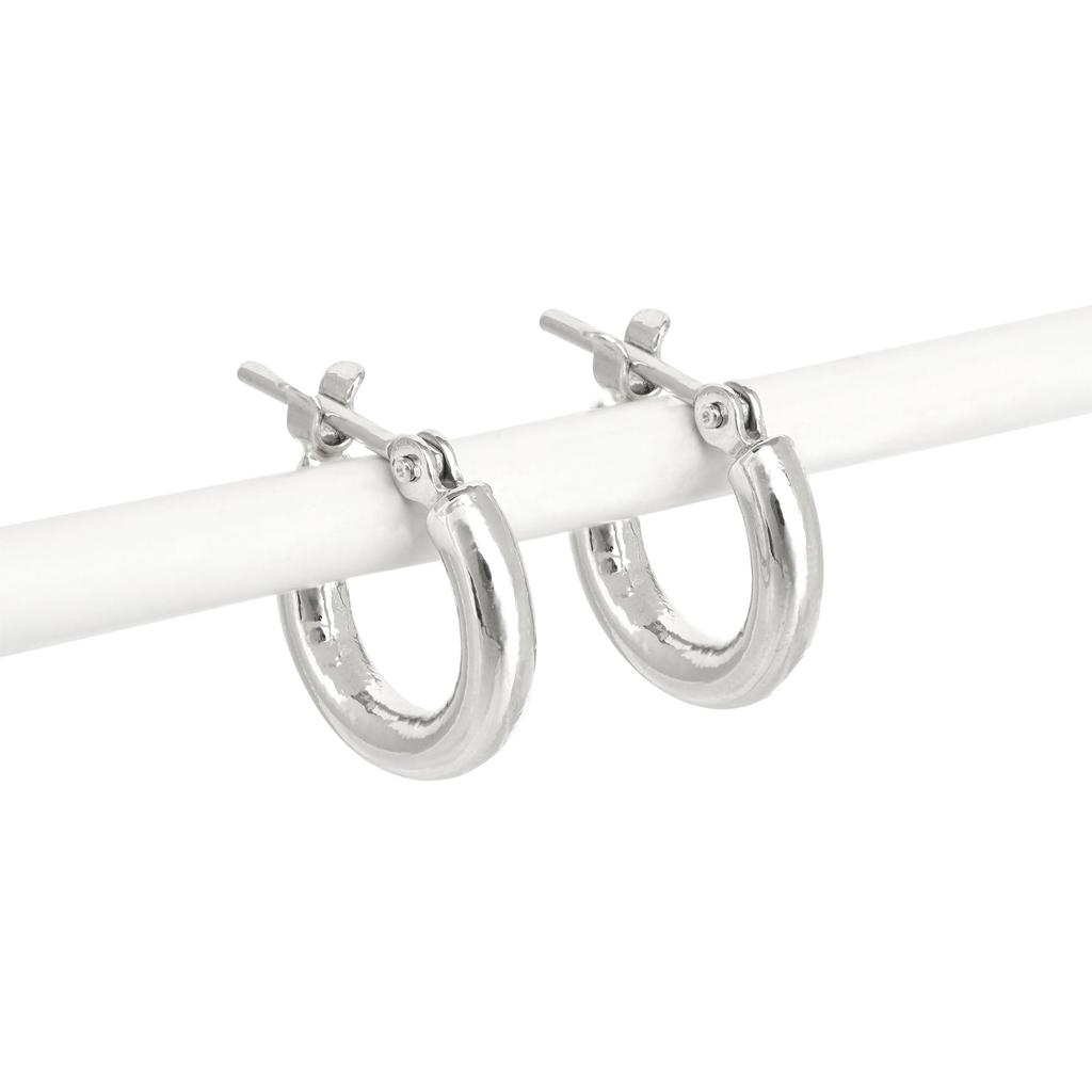ESTELLE [Official] Women's Hoop Earrings, Platinum, 0202-2645-0019-0000