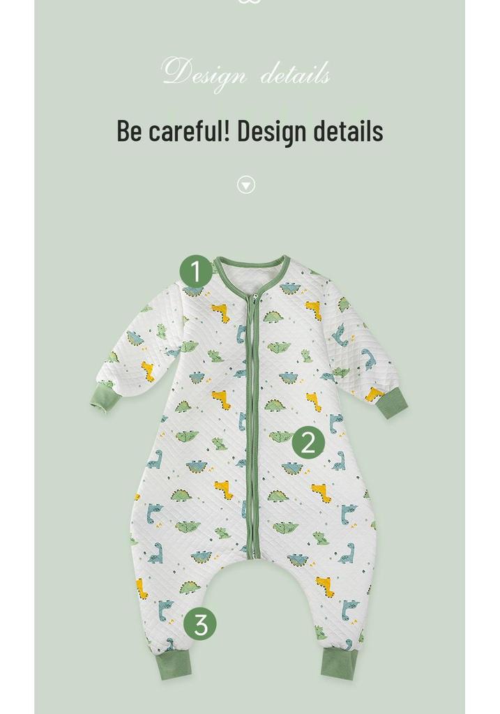 All-Season Baby Sleep Bag: Air Cotton, Thin, Warm, Footed Romper for Spring, Summer & Autumn