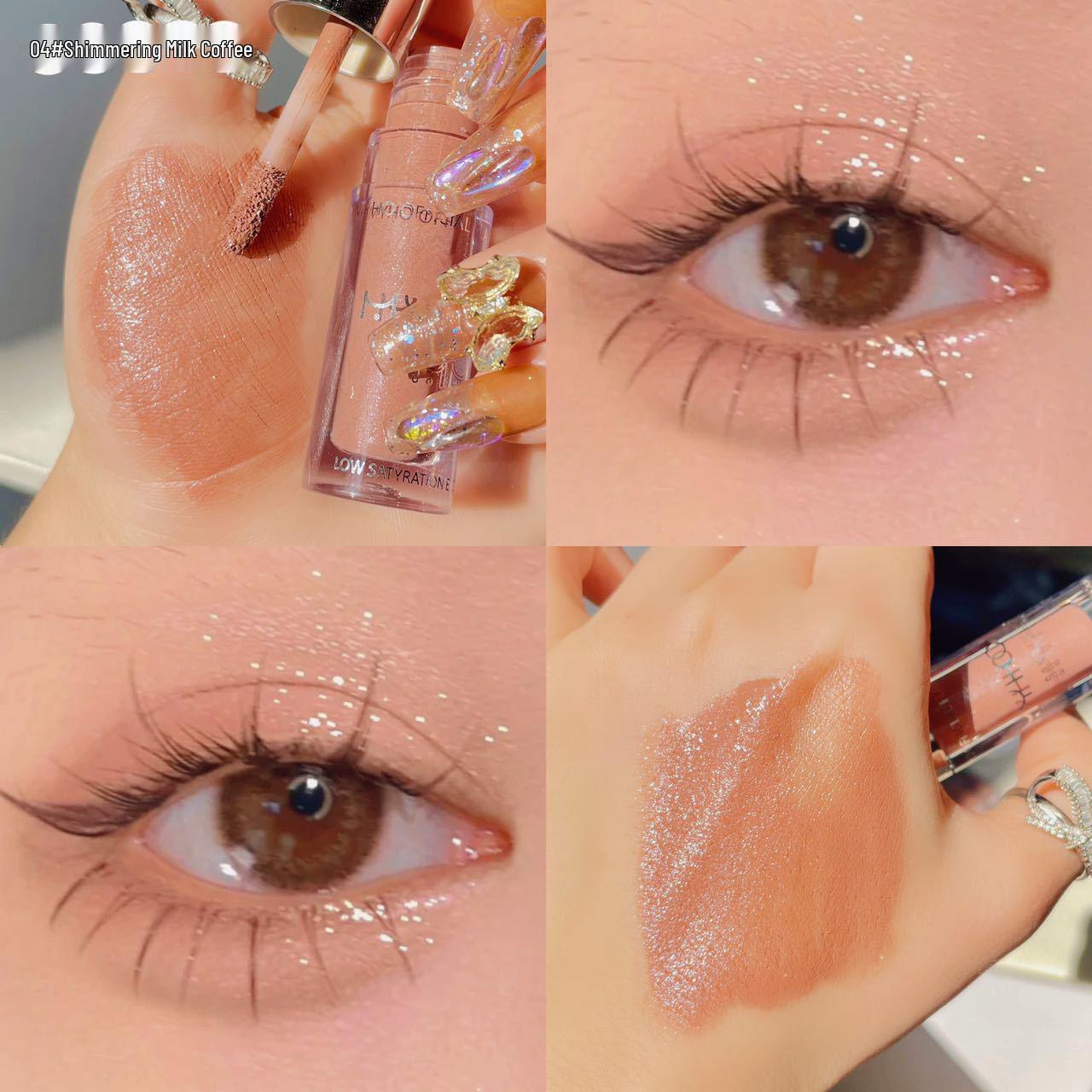 

Мерцающие жидкие тени для век в земляных тонах - Одноцветные для начинающих, Легкие, для хайлайтинга и контуринга.