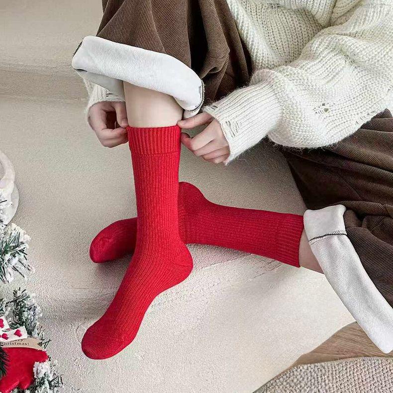 2025 Zodiac Year Red Mid-Calf Cotton Socks: Sweat-Absorbing, Thickened, Warm, and Anti-Odor