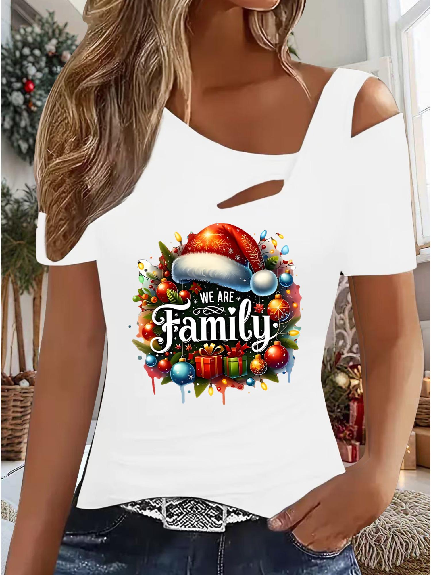 

Женский Новый Повседневный Топ Рождество Хэллоуин Рождественский Подарок Топы Рубашка Блузка XXL белый