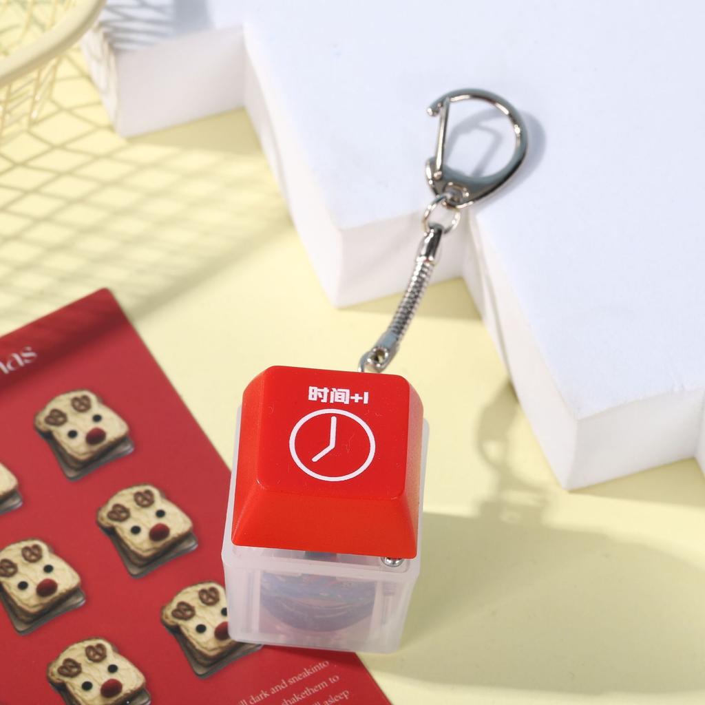 Unzip Button Muyu Internet Celebrity Merit Button Luminous Keycap Accumulator Press Keychain Pendant Toy