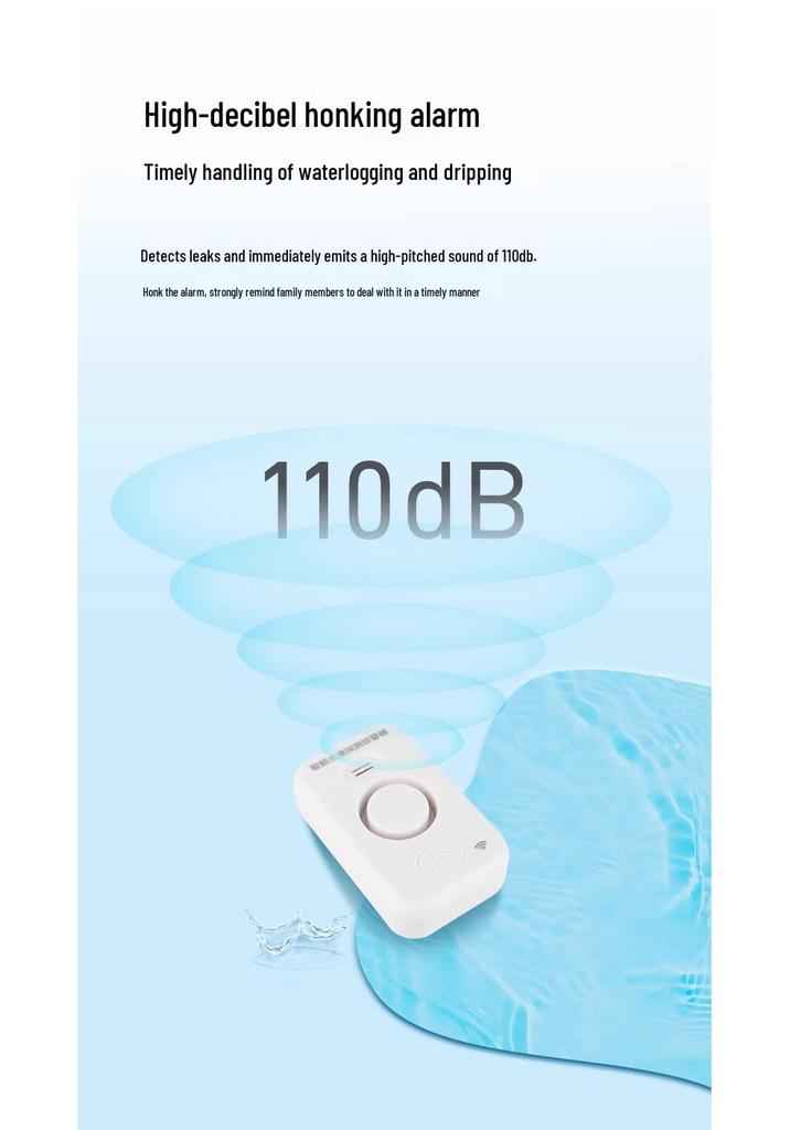 Water Immersion Alarm - Leak Detector for Kitchen, Balcony, Home, Fish Tank, Overflow Protector with Phone Alerts