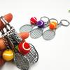 Key Rings Car Key Chain Metal Sports Key Chain Mini Keychain Tennis Ball Tennis Racket Keychain