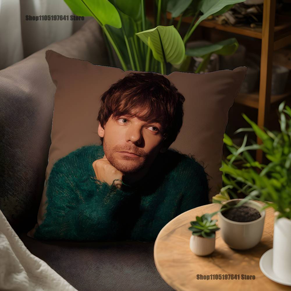 Louis T-TomlinsonS Singer Pillow Case For Sofa Decor Car Office Room Printing Cushion Cover Decorations and Protector
