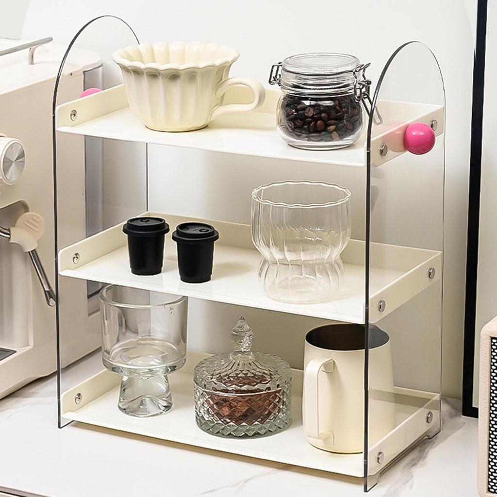 Držák na kávové hrnky Stolní organizér Multifunkční police na vystavení šálků Kuchyňská linka pro