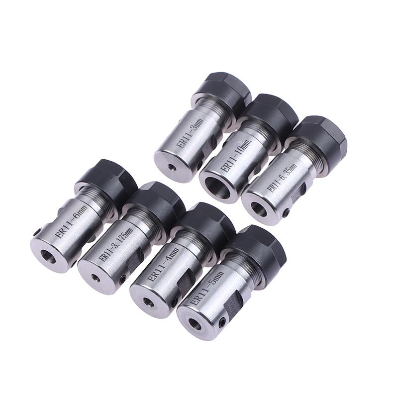 Er11 Chuck Spindle Motor Shaft Extension Rod Spindle Collet Lathe Tools Spindle Cutter Rod 3-10Mm Holder Inner