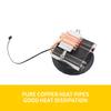 CPU Cooler 4 Copper Heat Pipes 3Pin Colorful Quiet Cooling Fan Replacement for LGA 775 1150 1155 1156 1151 1366 AM2 3 4