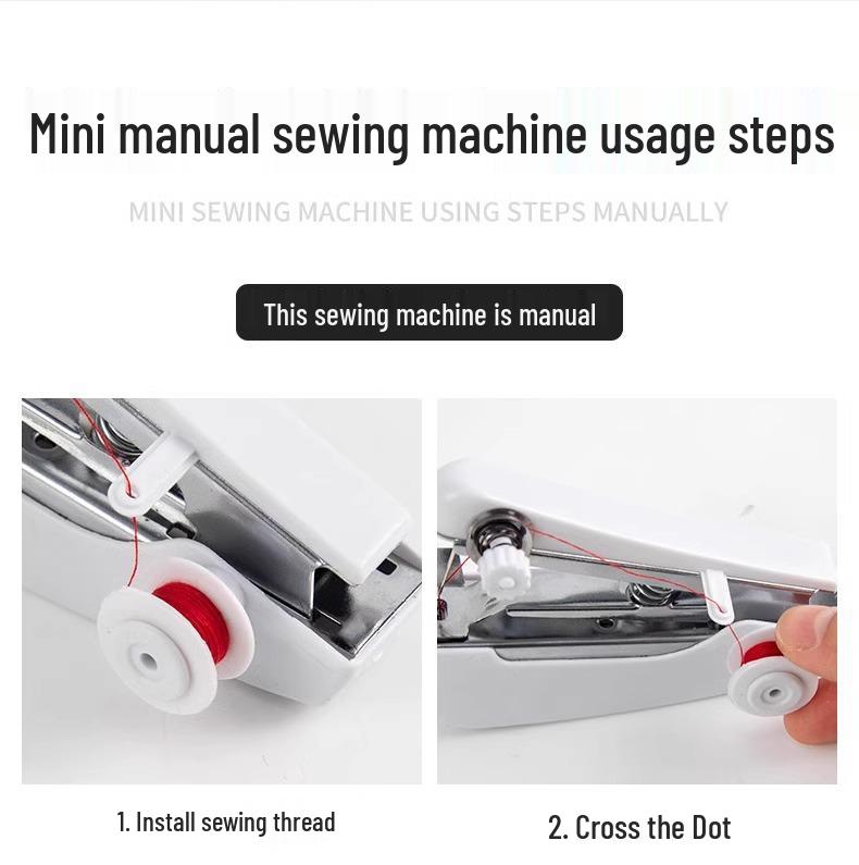 Compact Handheld Sewing Machine: Portable and Easy-to-Use for Quick Fixes and On-the-Go Tailoring.