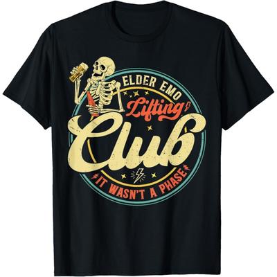 CwqlzXaiQwq Älterer Emo Lifting-Club Es War Keine Phase Lustiges Retro T-Shirt