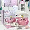 Anime Star Kirby Cartoon Peripheral Ceramic Cup Ceramic Mug Ins Style Special Beautiful Bowl Children'S High End Home Furnis
