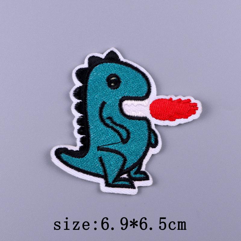 Cartoon Patch Cute Animal Patches For Clothes Striped Badges Embroidered For Clothing Hedgehog Patch Iron On Patches On Clothes