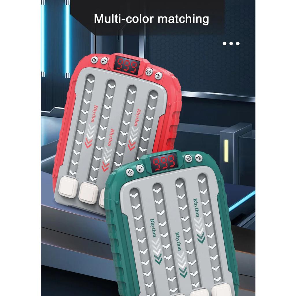 Musical Rhythm Electronic Board Game Kids Toys Lighting Music Quick Push Button Table Game Machine Montessori Pockets Travel Toy