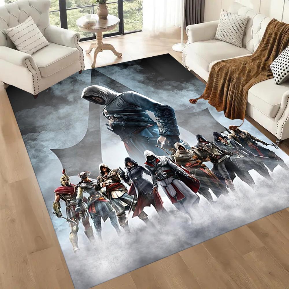Čtvercové koberce Assassin's Creed Ezio Auditore jsou skvělou volbou pro obývací pokoje, ložnice, domácí dekorace a jako dárky.