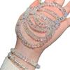 Women Bracelet Lightweight Elastic Rope Non-Fading Artificial Crystal Wristband Casual Formal Wear Jewelry Gift