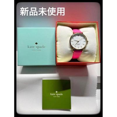 Used Kate Spade Watch, Mother of Pearl X Neon Pink Leather Belt [New]