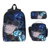 3 Stück Ado WORLD TOUR Hibana Rucksack-Set für Kinder Federmäppchen Schultaschen-Sets mit Brotdose Für Schüler Rucksack