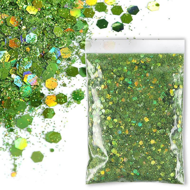 50G Glitter Mixed Hexagon Colorful Sequin Powder DIY Handmade Jewelry Epoxy Resin Making For Mold Nails Craft Accessories