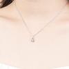 Dangling Teardrop Popular for 925 Platinum Coating [gulamu Jewelry] Necklace, Shape, Women, Hypoallergenic, Silver,