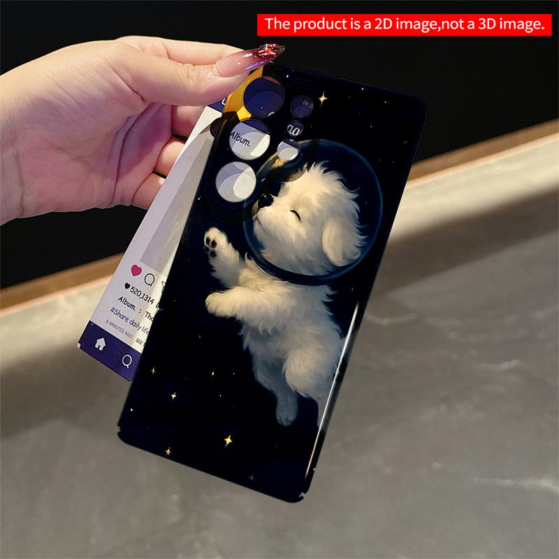 2DFlat Samsung phone case Space Puppy Dreaming Among Stars Applicable to Galaxy S23 S24 S25ULTRA S26 A12 A14 A15 A16 A54 A55