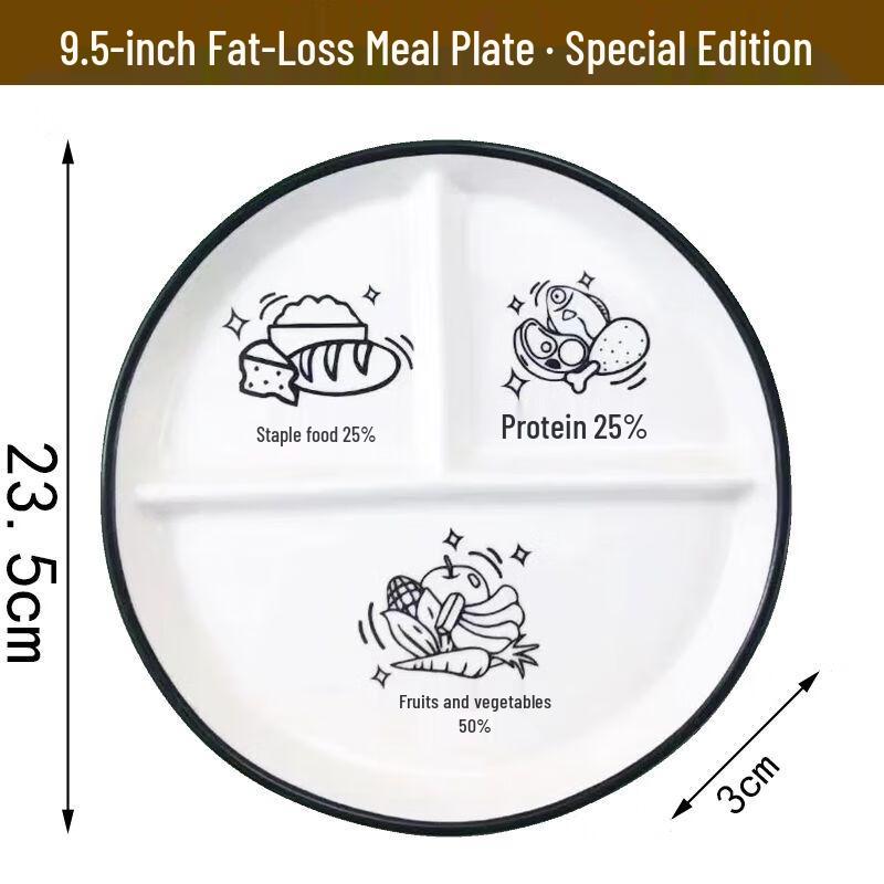 Neilxian 211 Ceramic Diet Portion Plate