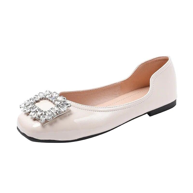 Fashion Ballet Flats Women Shoes Brand Ladies Single Shoes Black Red Soft Plus Size 42