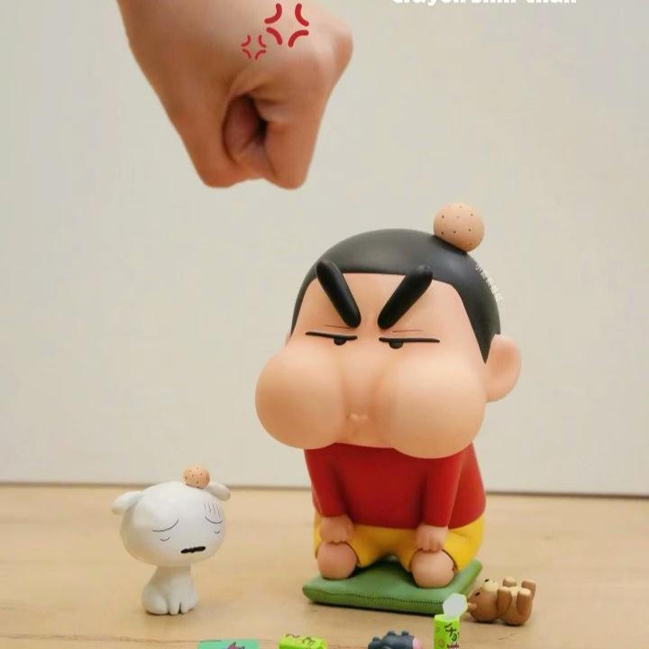 

Creative Crayon Shin-chan 18cm Whitey Figurine: Anime Desktop Ornament.