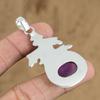 Natural African Amethyst Gemstone Jewelry 925 Sterling Silver Pendant For Women
