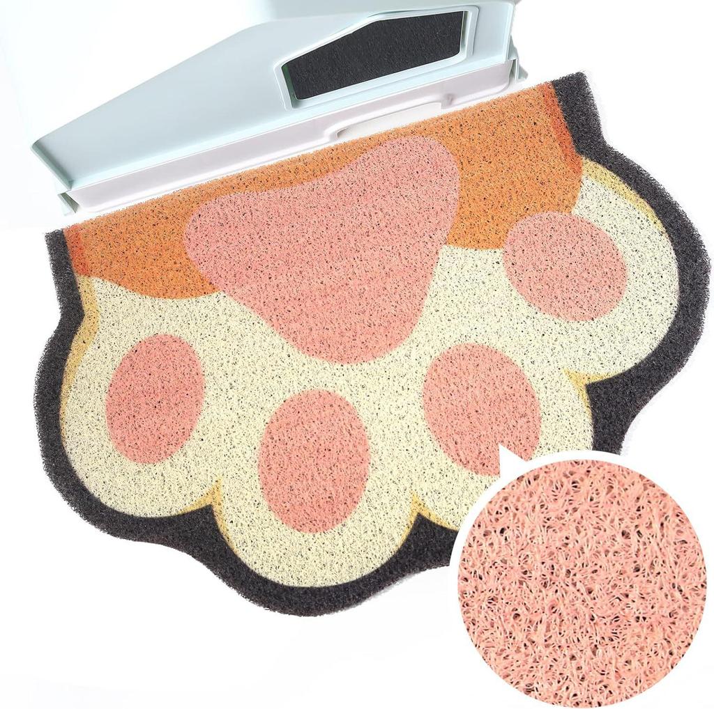 Minimalist Silk Cat Litter and Feeding Mat - Trap, Cute, Easy to Clean