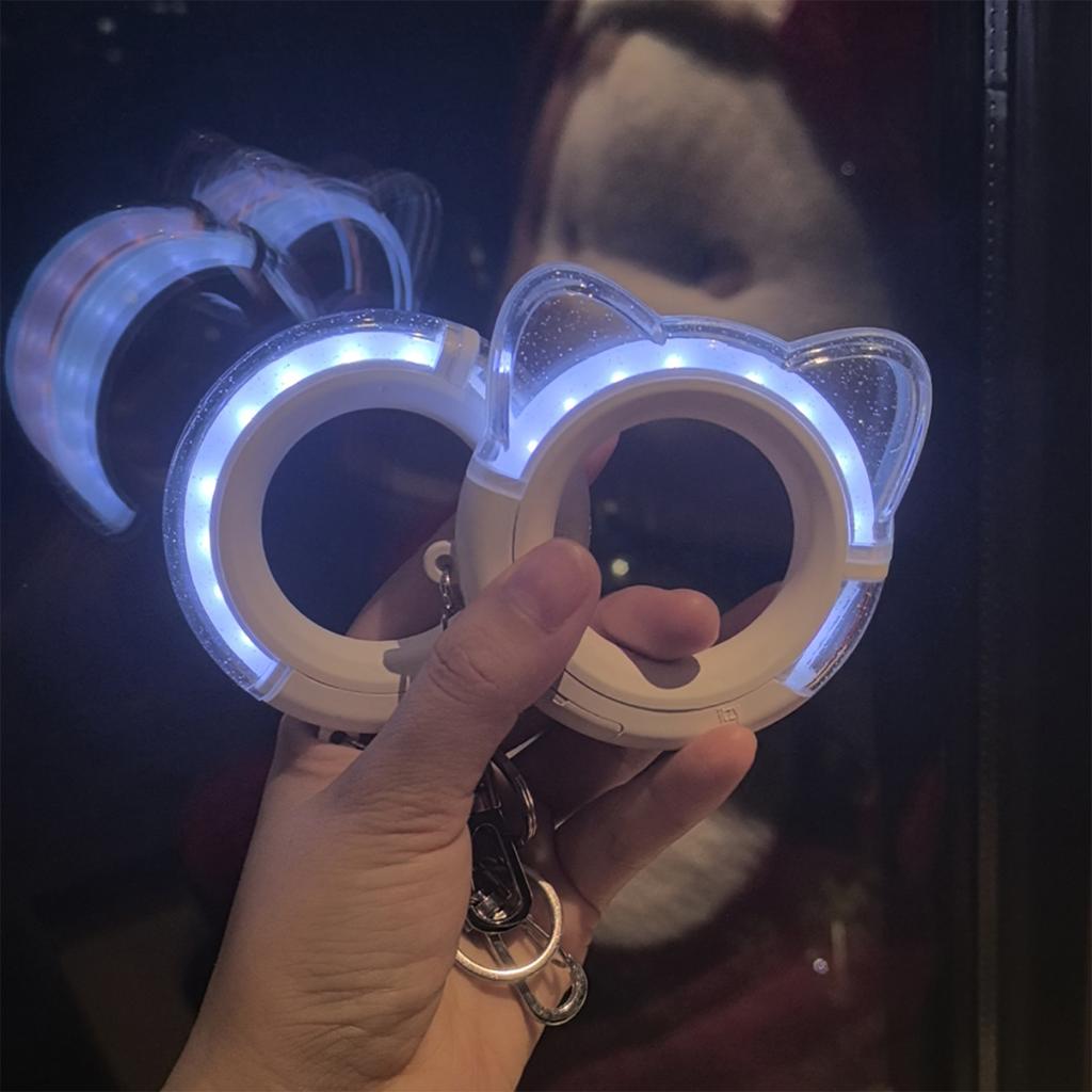 LED Small Lightstick Keychain Charm for Music Concerts Colorful Lamp Bulb Pendant Fan Support Accessory Gatherings