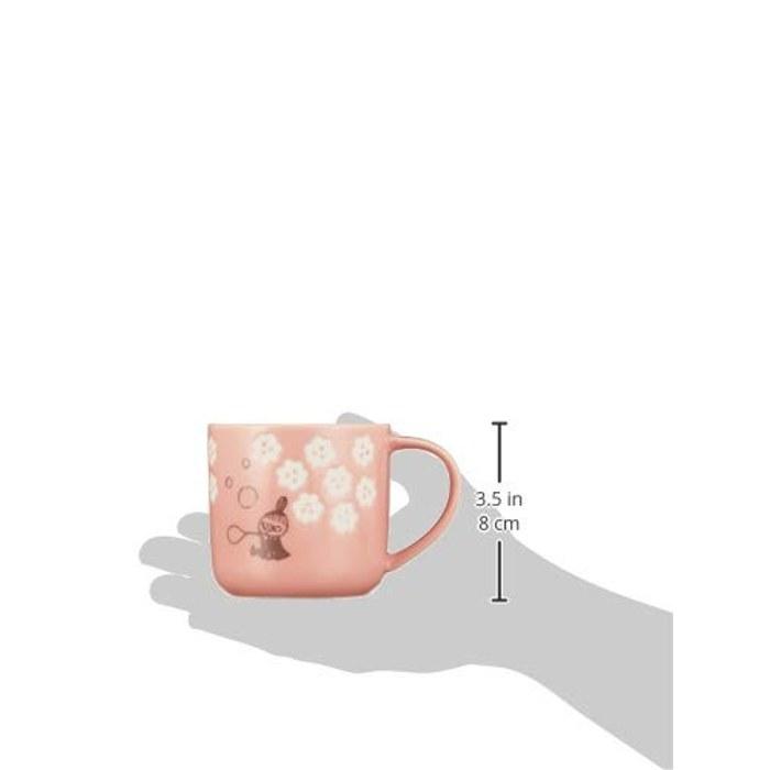 YAMAKA SHOTEN MOOMIN Flowrit Mug Little My 350ml, Microwave/Dishwasher Safe (Wooden Box), Pink, MM952-11H