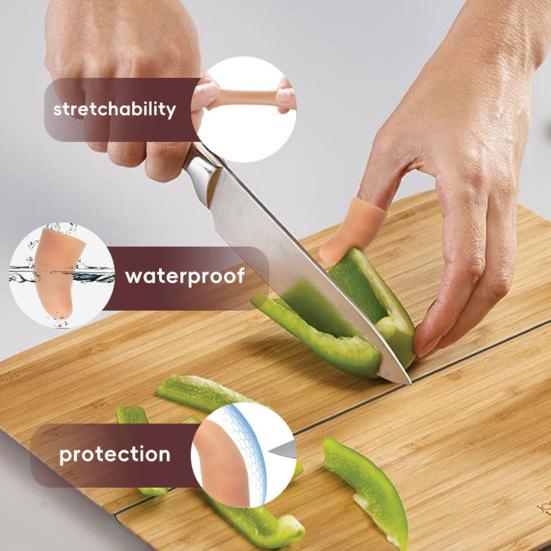 10Pcs Finger Protectors Finger Arthritis Cracking Pain Relief Finger Cots Short Thumb Guard Cover Reusable Fingertip Protection Finger Caps Sleeves