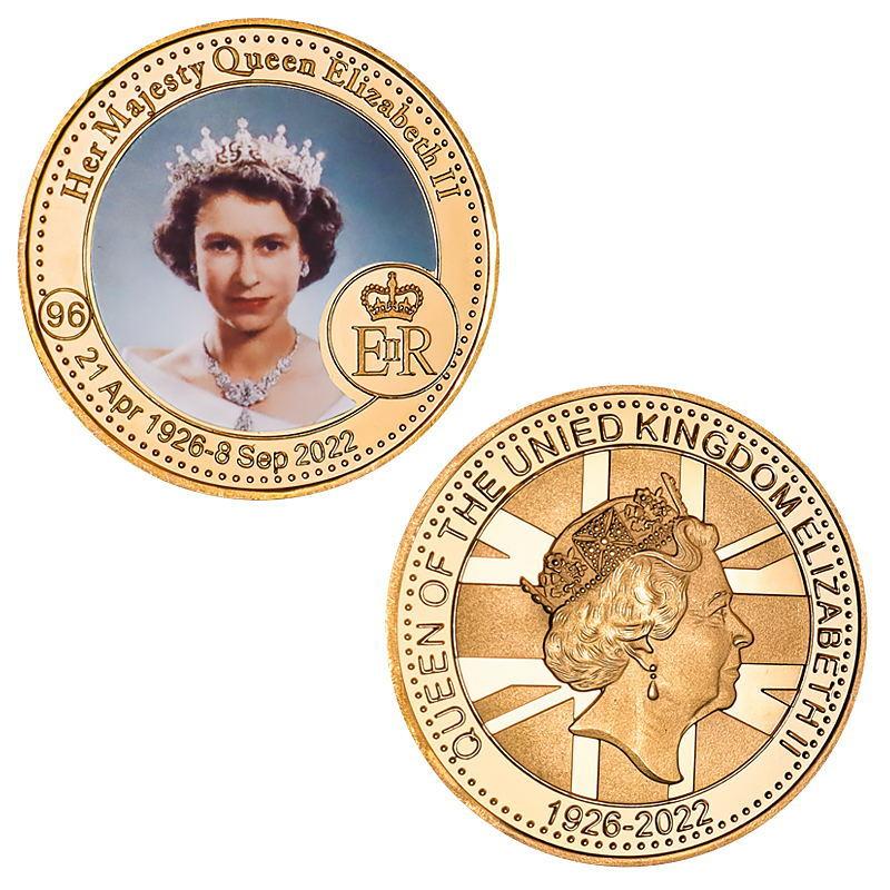 Medaglia commemorativa della Regina Elisabetta II, collezione di monete commemorative, artigianato in metallo