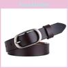 Elliptical Alloy Buckle Leather Womens Belt For Casual And Office Use