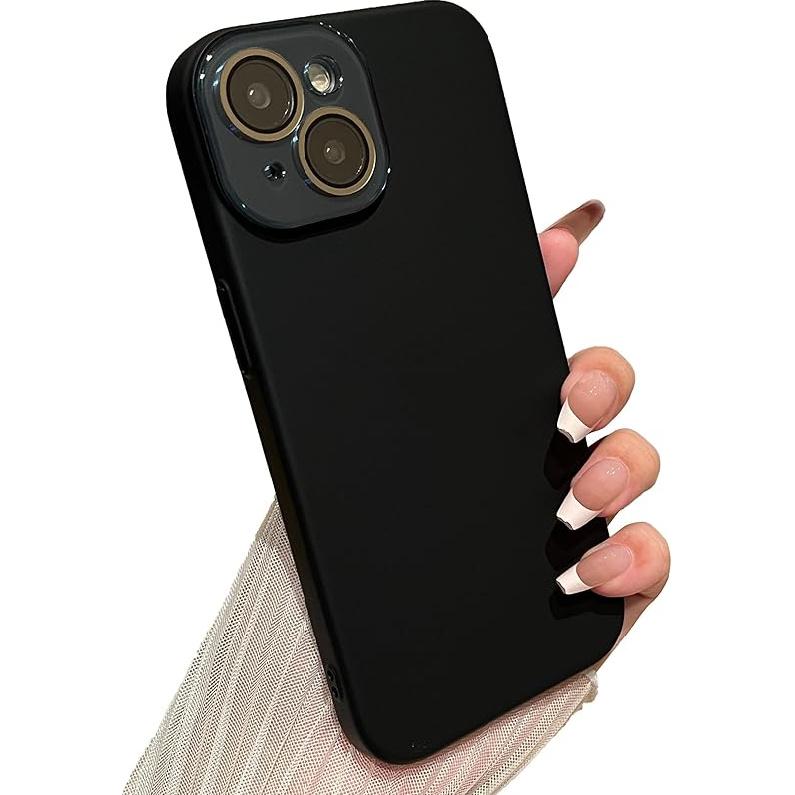 Caseative for iPhone 14 Case,Solid Color Full Camera Lens Protection Phone Case (Dark Green)