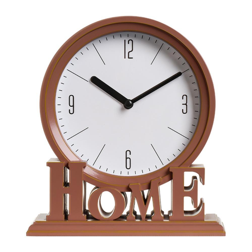 High Quality Vintage Style Desk Clock Fashion Round Pointers Clock Non Ticking Clock  Dorm