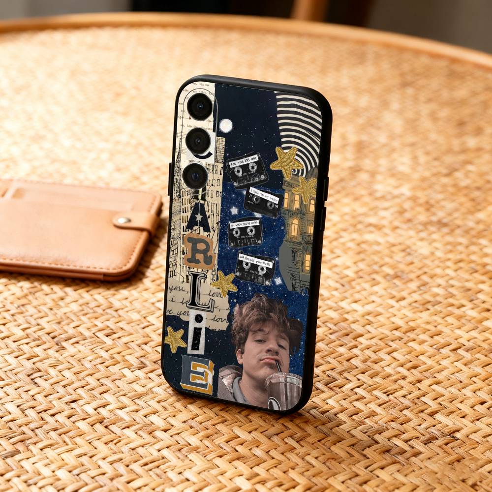 Чехол для телефона C-Charlie P-Puth Singer для Samsung A73,72,71,53,52,51,22,91,80, Мягкий черный чехол Samsung a70