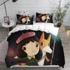 Home Textiles Little Misfortune Printed Bed Set Duvet Cover Pillowcase Bedding Set Linen Sheet Quilt Cover Full Queen King Size