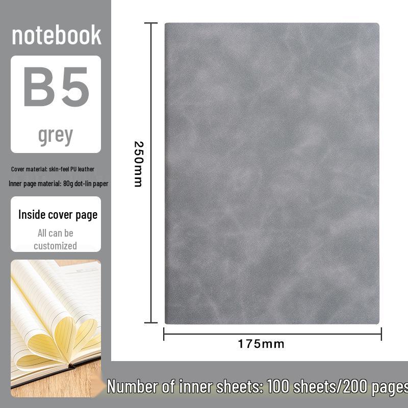Custom Logo A5/B5 Leather Notebook Gift Set for Office Meetings