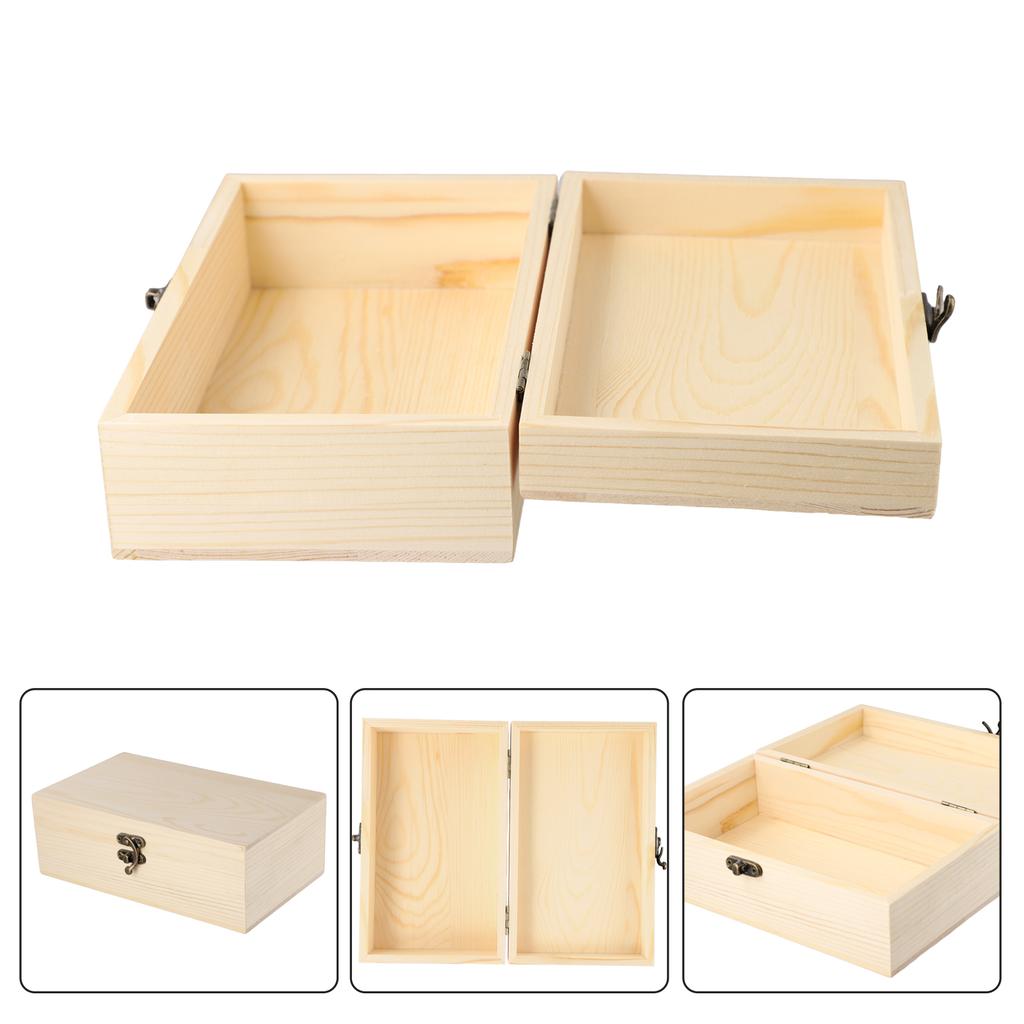 Wooden Storage Box Storage Wooden Box 1PC Decorated