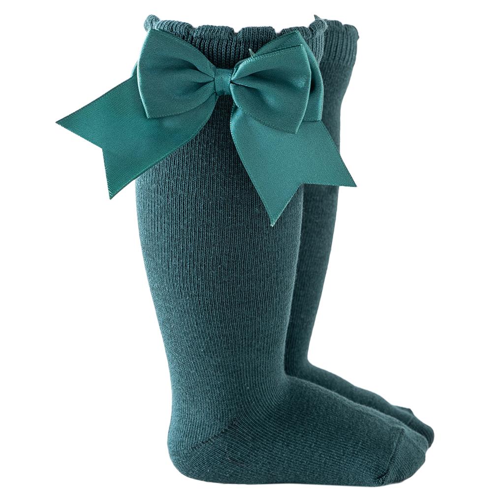 Infant Baby Girls Cute Bow Knee High Socks Cotton Baby Toddler Bowknot Solid Color Socks Kid Breathable Sock 0-2Y